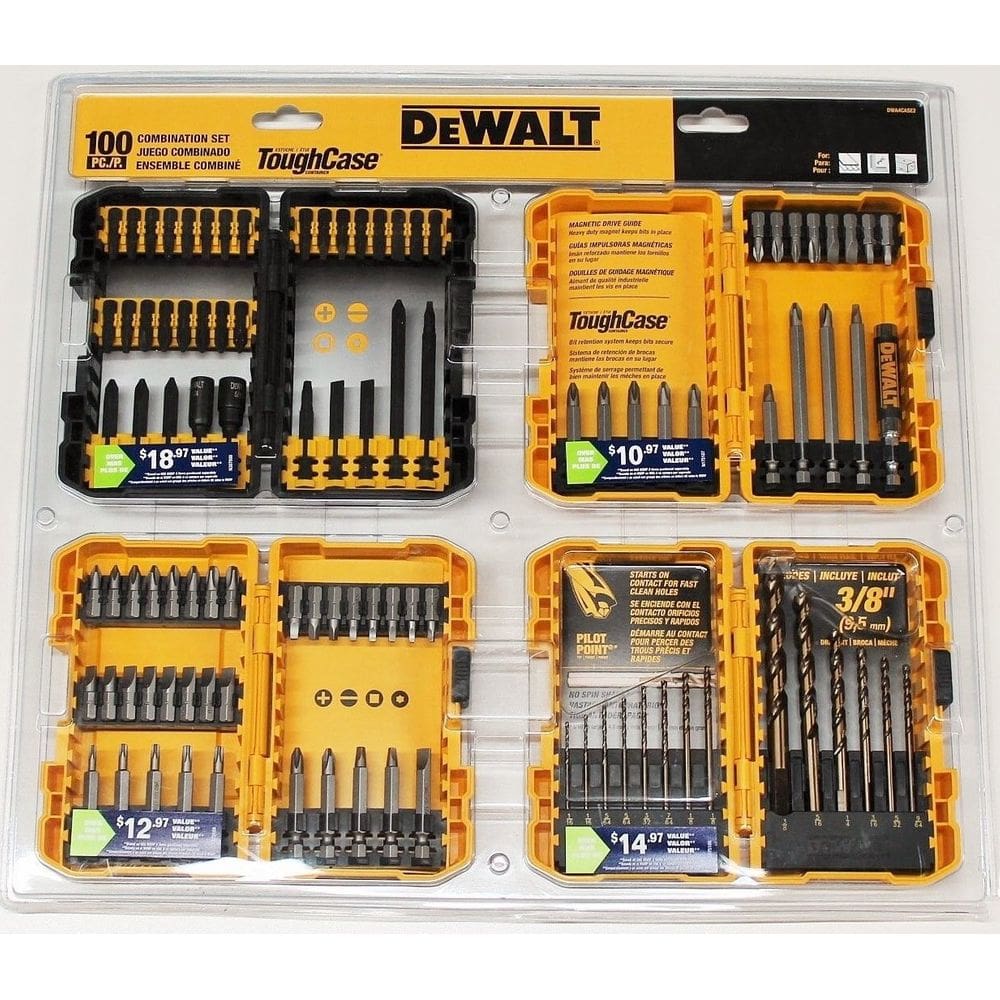 Conjunto de brocas de acionamento por parafuso de impacto de 100 peças Dewalt