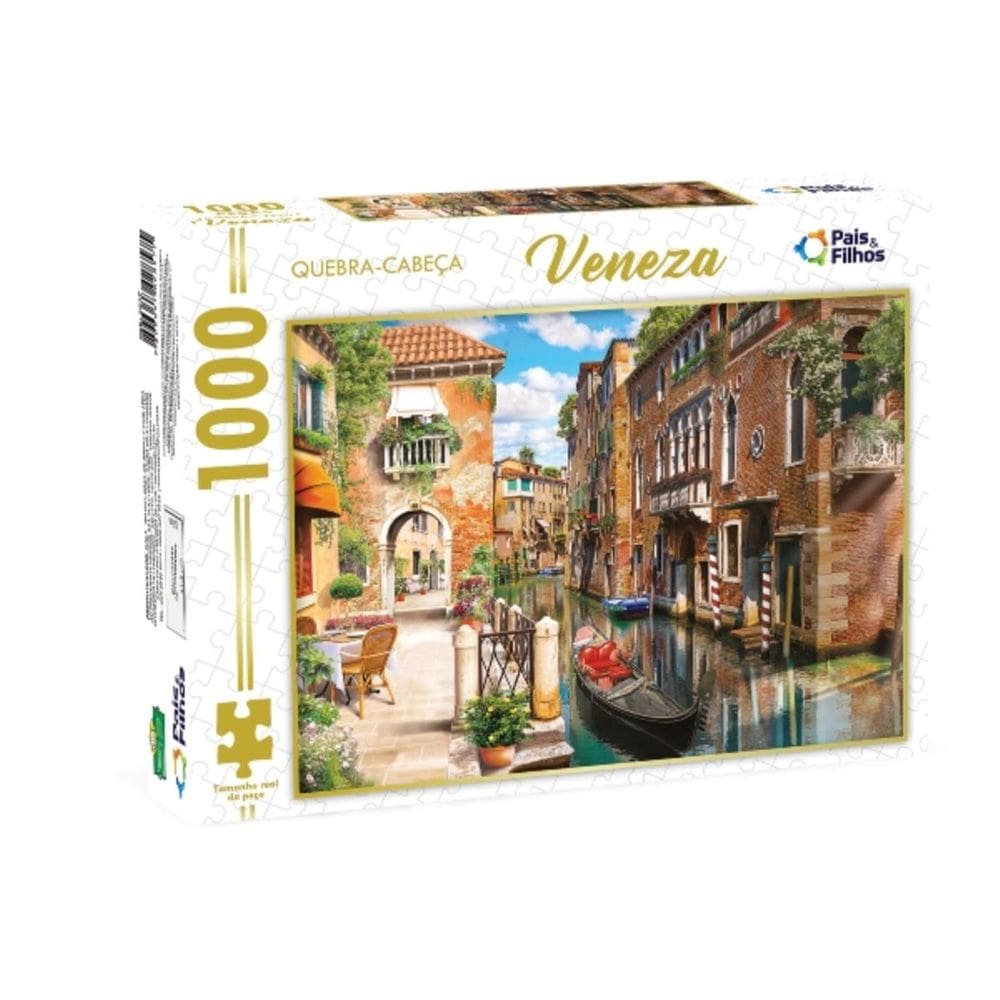 Jogo Interativo Quebra Cabeça Cidade Veneza 1000 Peças Pais & Filhos