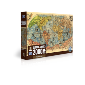 Quebra Cabeça Mapa Mundi 2000 Peças 003235 - Toyster