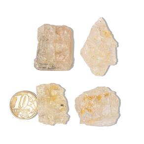 Kit 4 Topázio Amarelo Pedra Natural Bruto 5 a 40g média 30mm