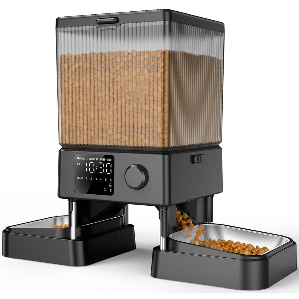 Alimentador automático para gatos oneisall para 2 gatos com capacidade de 5L