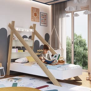 Cama Cabana Livreiro 162,5cm X 213cm X 87,6cm Itapuã/Branco