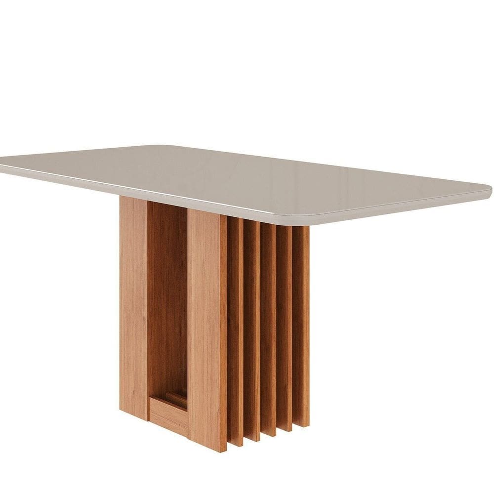 Mesa para Sala de Jantar Ariela 160 Cm Cinamomo/ Offwhite