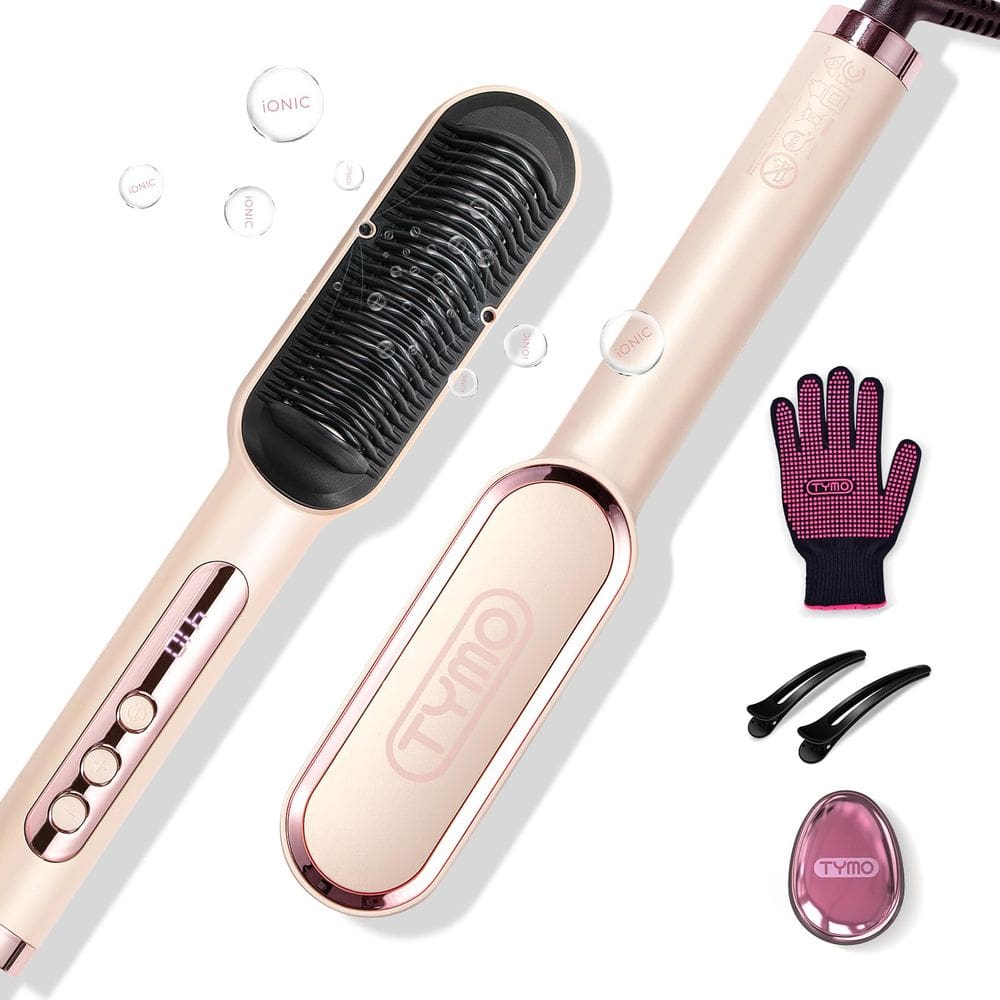 Escova de alisamento de cabelo TYMO Ring Plus Ionic Titanium Gold