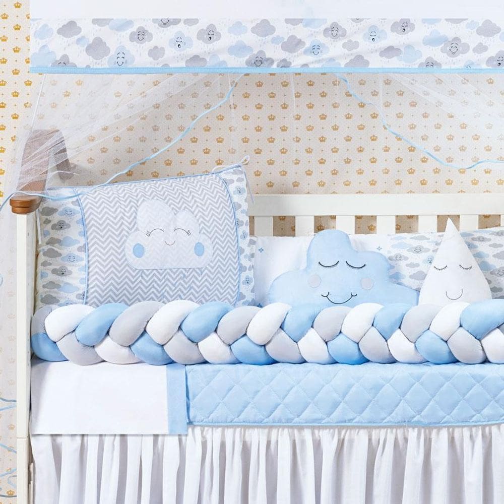 Kit Mini Berço 10 Peças - Algodão Estampado e Poliéster