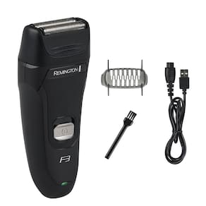 Máquina de barbear Remington F3 Style Series para homens recarregável