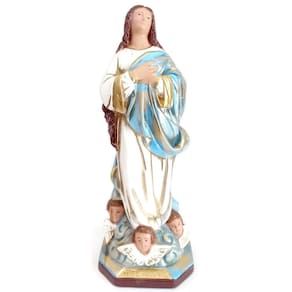 Imagem Escultura Nossa Senhora Conceição Barroco 30cm Gesso