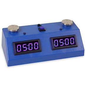 Relógio de xadrez Zmart Fun II azul escuro com display LED azul