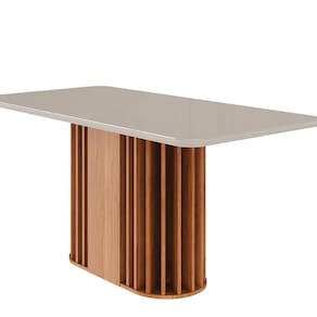 Mesa para Sala de Jantar Julieta 160 Cm Cinamomo/ Offwhite