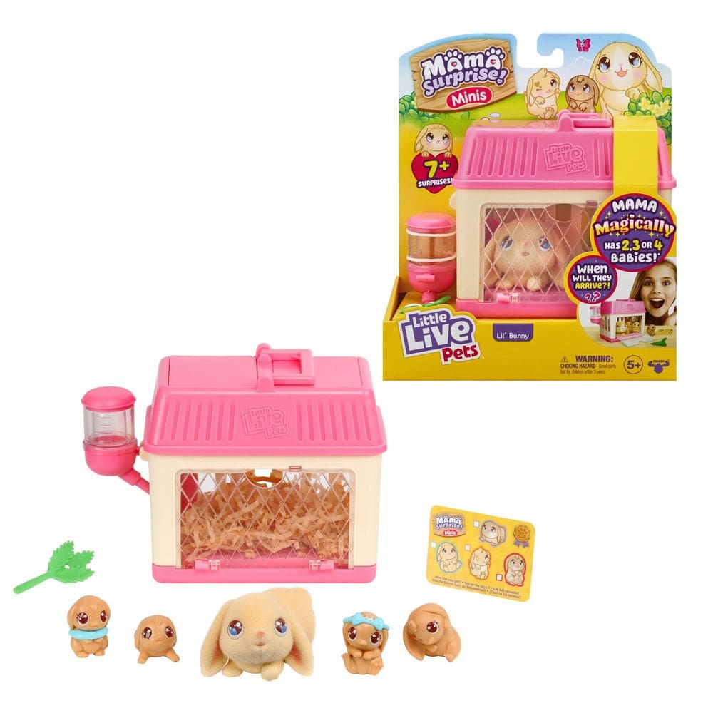 Brinquedo Little Live Pets Mama Surprise Minis com coelhinho e bebês