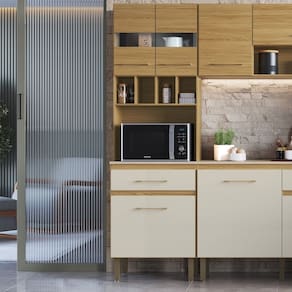 Módulo Forno 0,6 M 3 Portas e 1 Gaveta Ipê/Cristalo/Petra