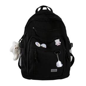 Mochila GAXOS Cute Aesthetic para meninas em viagens escolares preta