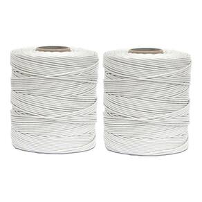 Corda De Seda Branca Trançada 6Mm 150M Arteplas 2 Unidades