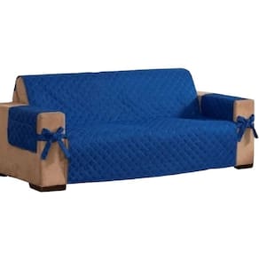 Manta De Sofá 3 Avulso Lugares King Laço Porta Controle Azul