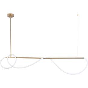 Pendente Signature Moderno Dourado Linear Cordão D Led 3000K