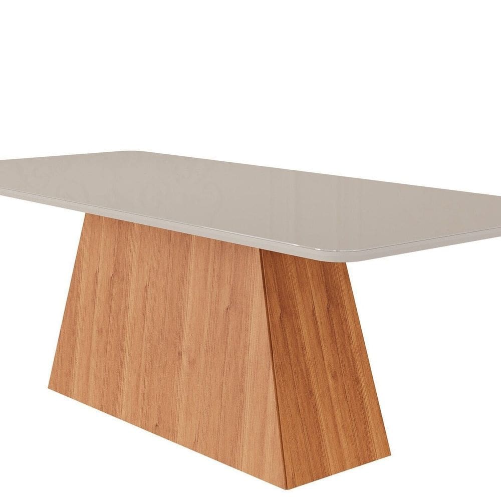 Mesa para Sala de Jantar Helena D 210 Cm Cinamomo/ Offwhite