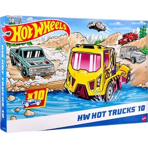 Pacote de 10 caminhões Toy Hot Wheels para crianças de 3 anos ou mais