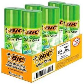 Kit Cola Bastão Bic Stick Eco 21g com 6