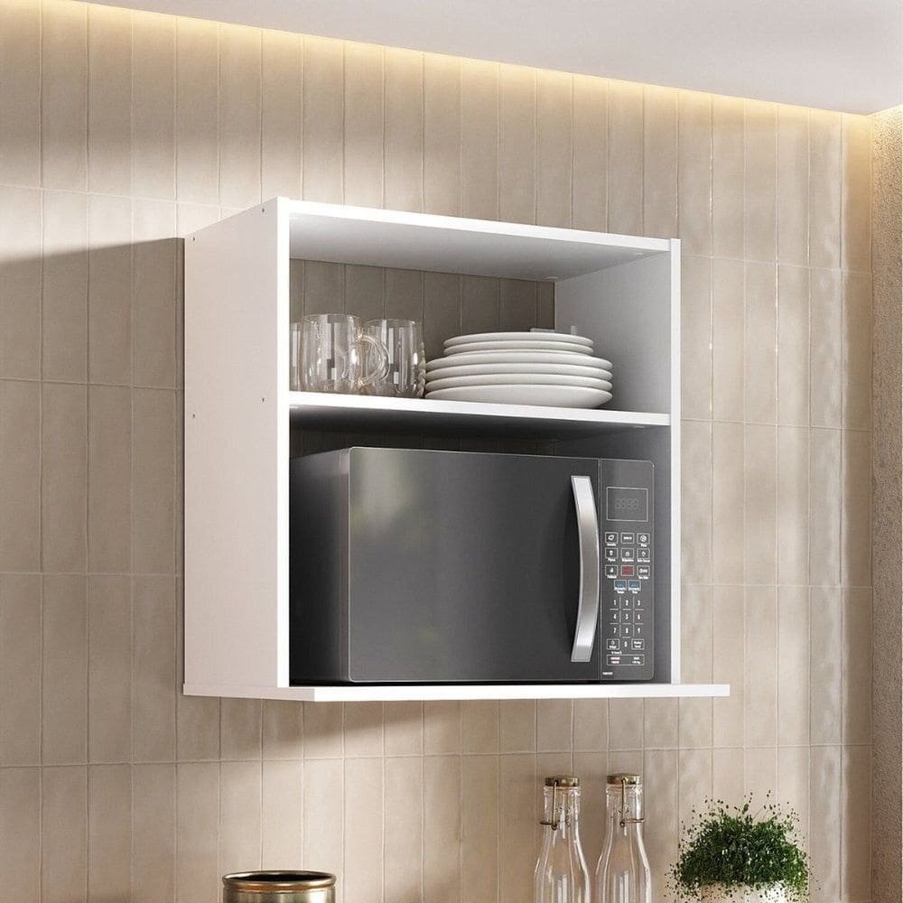 Suporte Nicho Dante para Micro-ondas Forno Elétrico Cozinha Branco Branco