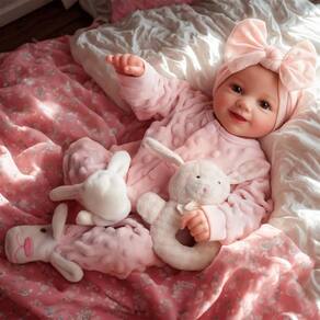 Boneca Reborn BABESIDE Sunny 43 cm com acessórios completos