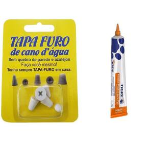 Tapa Furo Para Cano D`Água 05 Un+ Adesivo Plástico 17G