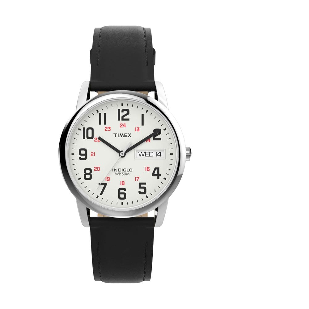 Relógio Timex Easy Reader Classic para homens, estojo de 35 mm, pulseira preta
