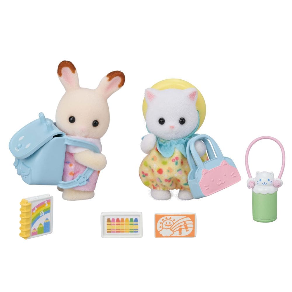 Dupla de amigos do berçário Toy Calico Critters Walk Along