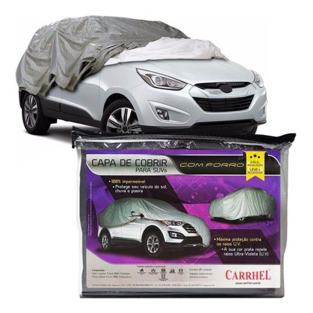 Capa Cobrir Carro Gofrada Forro Parcial Suvs Tam Xg Carrel