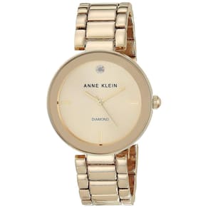 Relógio feminino Anne Klein com mostrador de diamante genuíno