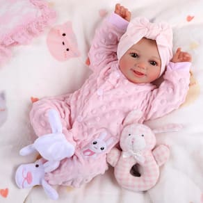 Boneca Reborn BABESIDE Sunny Girl 43 cm com acesso completo.