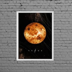 Quadro Astrologia Planeta Venus 33X24Cm - Com Vidro