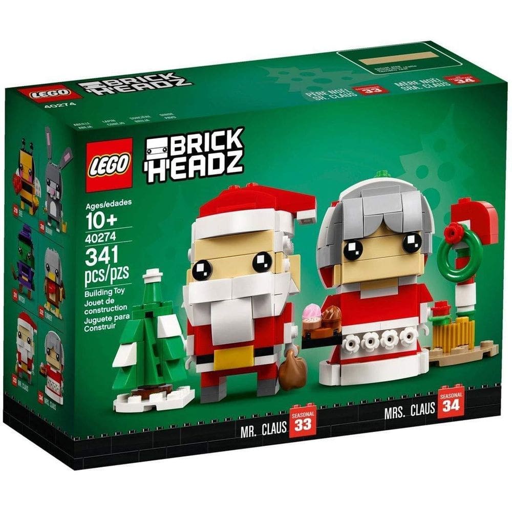Kit de construção LEGO BrickHeadz Mr. & Mrs. Claus 40274 (341 unidades)