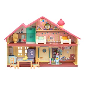 Playset Bluey Celebration Home com 11 móveis e boneco de 2,5 polegadas