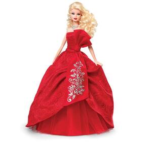 Boneca Barbie Collector 2012 Holiday com vestido vermelho Glitter