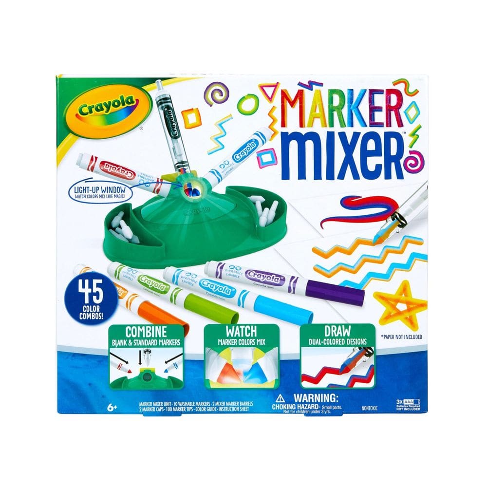 Art Kit Crayola Marker Mixer lavável com 10 marcadores para crianças a partir de 6 anos