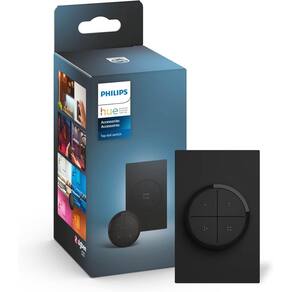 Interruptor de luz Philips Hue Wall Tap Dial portátil preto, pacote com 1 pacote