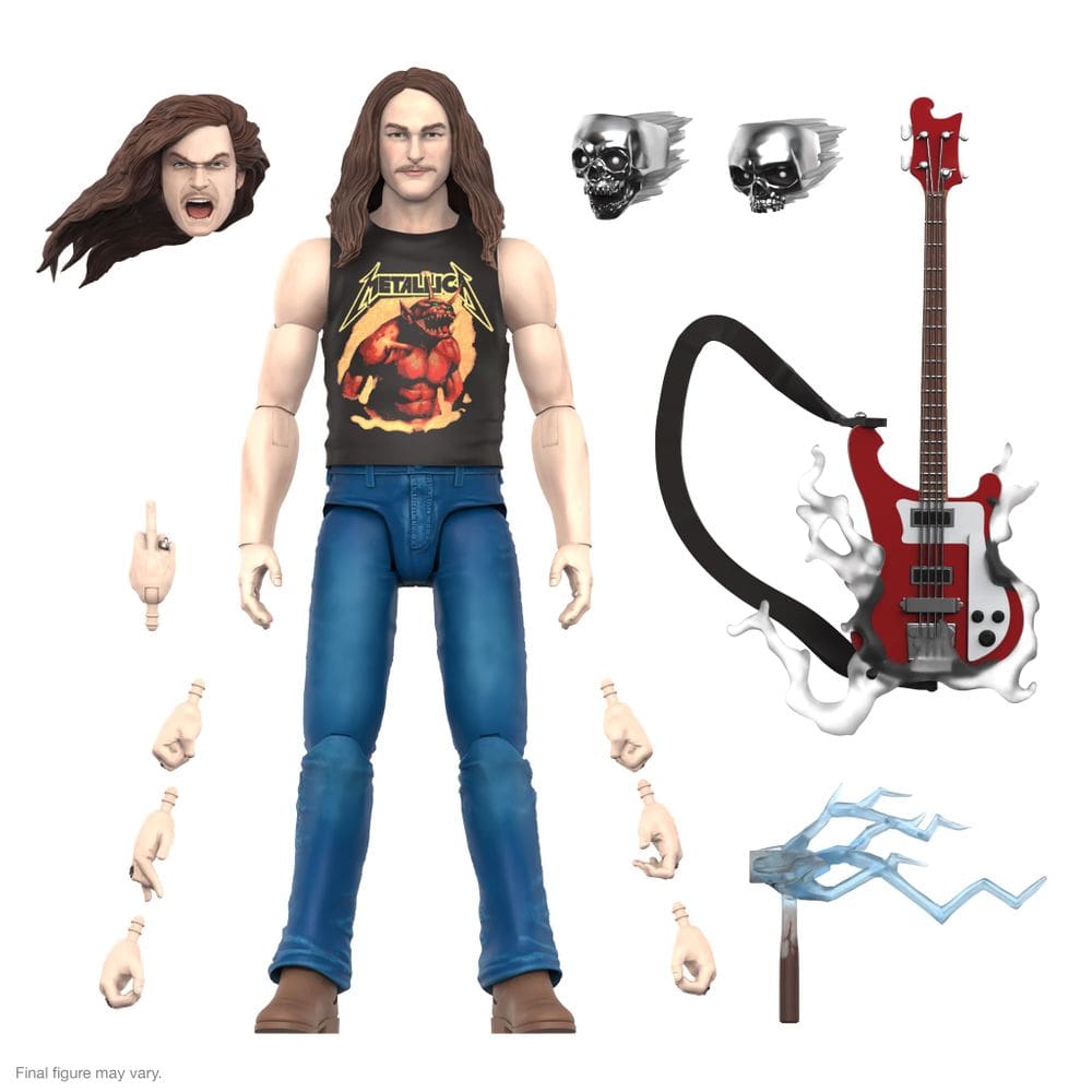 Boneco de ação Super7 ULTIMATES! Cliff Burton 18 cm - Metallica