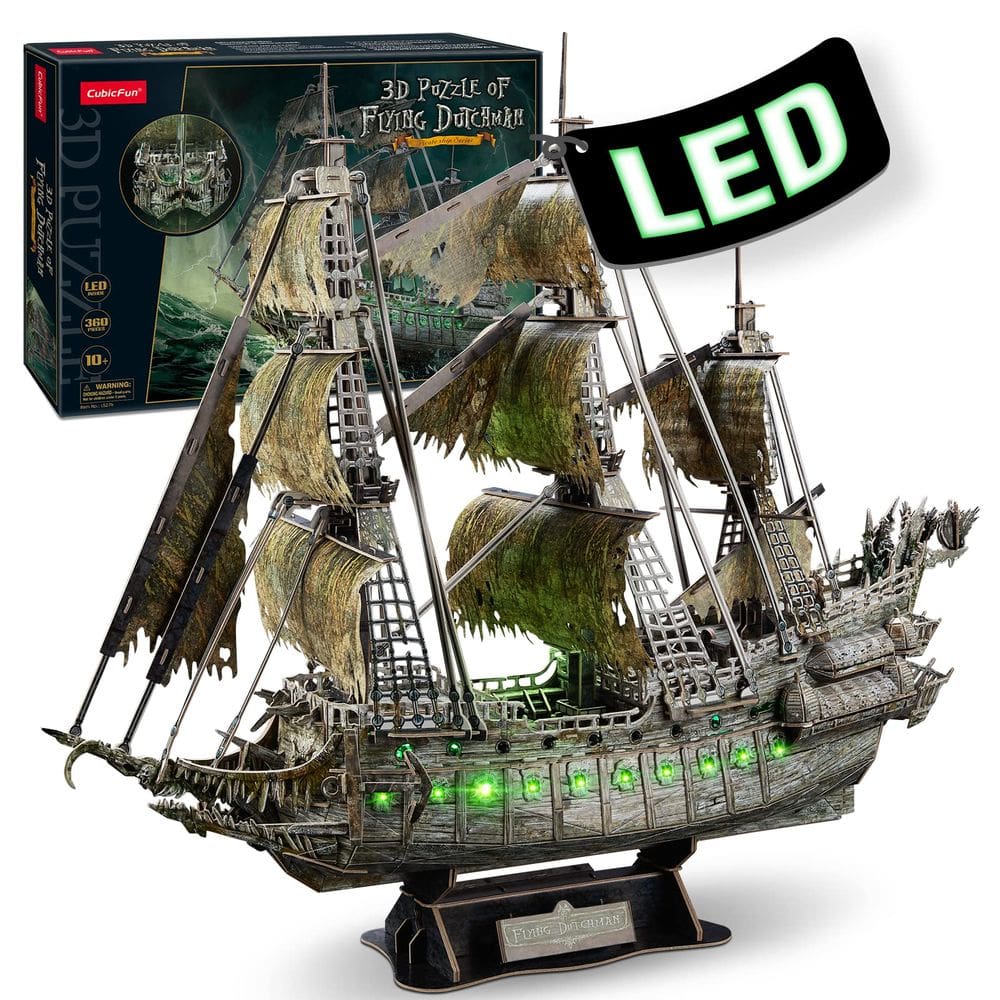 Quebra-cabeça 3D CubicFun Green LED Flying Dutchman 360 unidades