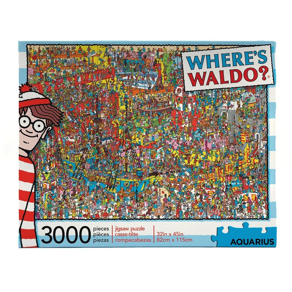 Quebra-cabeça Aquarius Where`s Waldo 3000 peças 81x114cm