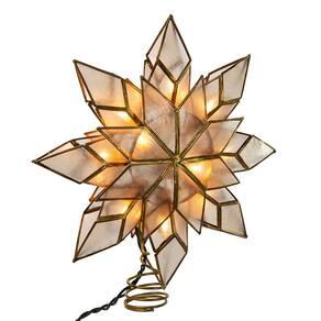 Topper de árvore Kurt Adler Capiz Star 21,6 cm com 10 luzes