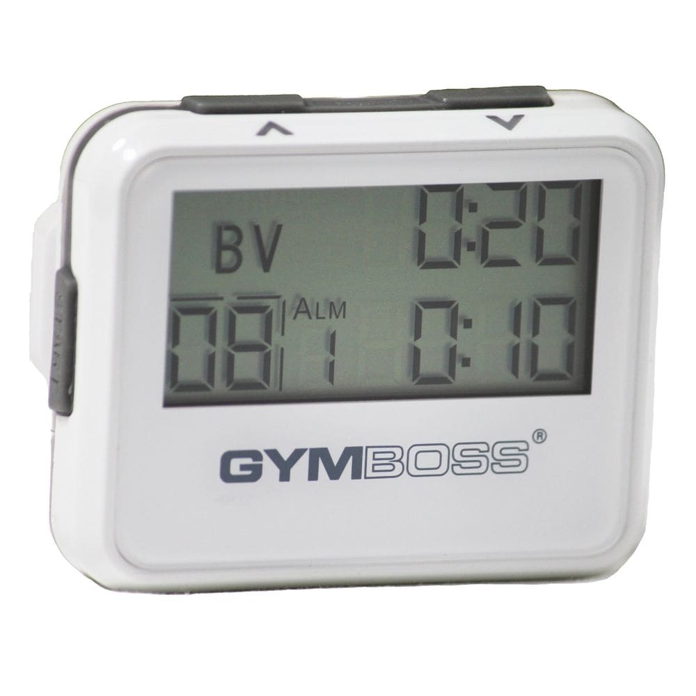 Temporizador de intervalo e cronômetro Gymboss White/Grey Gloss