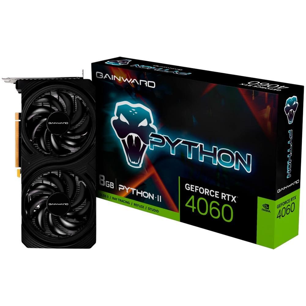 Placa De Video RTX 4060 8GB Python II Gddrd6 128b Gainward Ne64060019p1-1070v