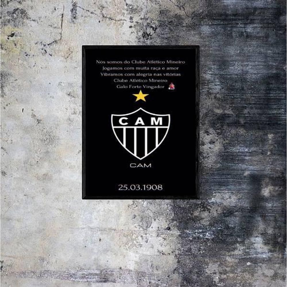 Quadro Decorativo Hino Atlético Mg
