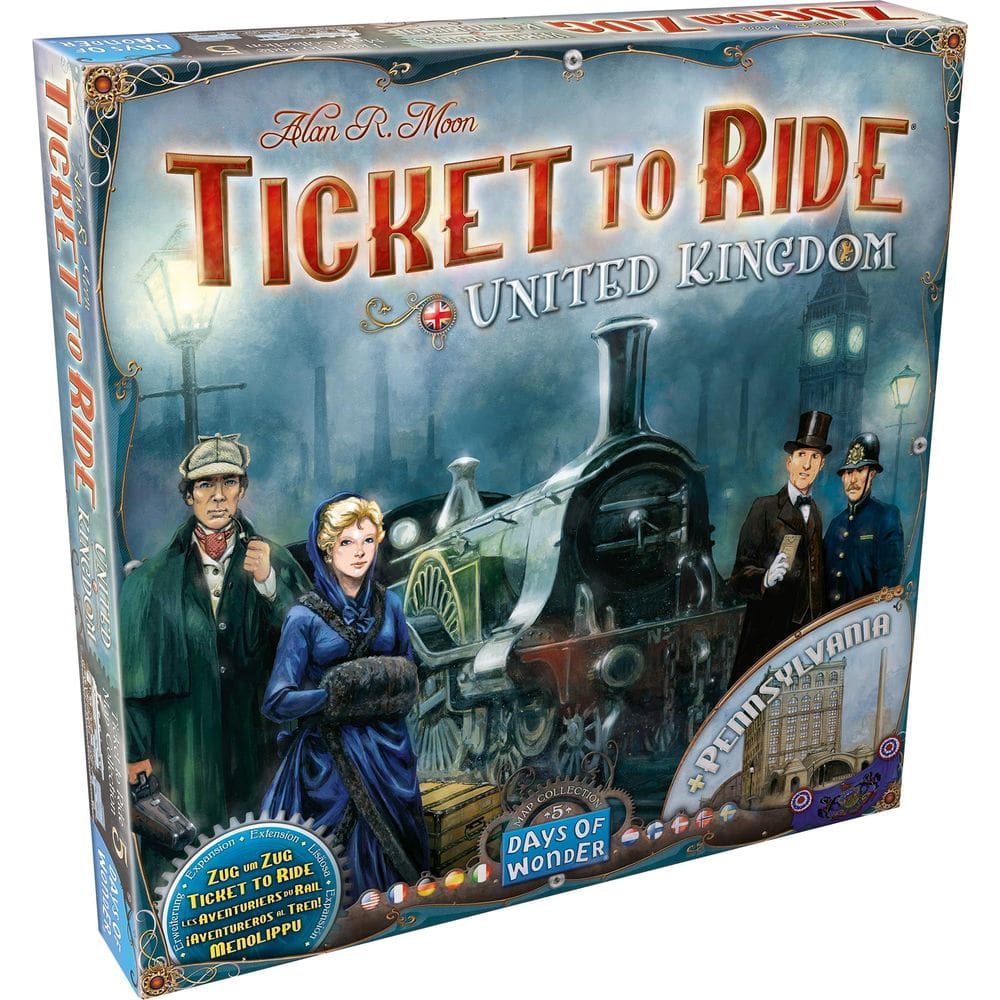 Jogo de tabuleiro Ticket to Ride Reino Unido + Pensilvânia