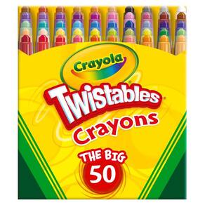 Crayola Mini Twistables Crayons 50 quilates para materiais de arte para crianças