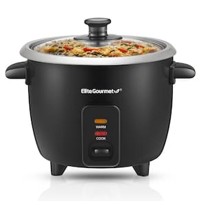 Panela de arroz Elite Gourmet ERC003B 1,4L (6 xícaras) preta