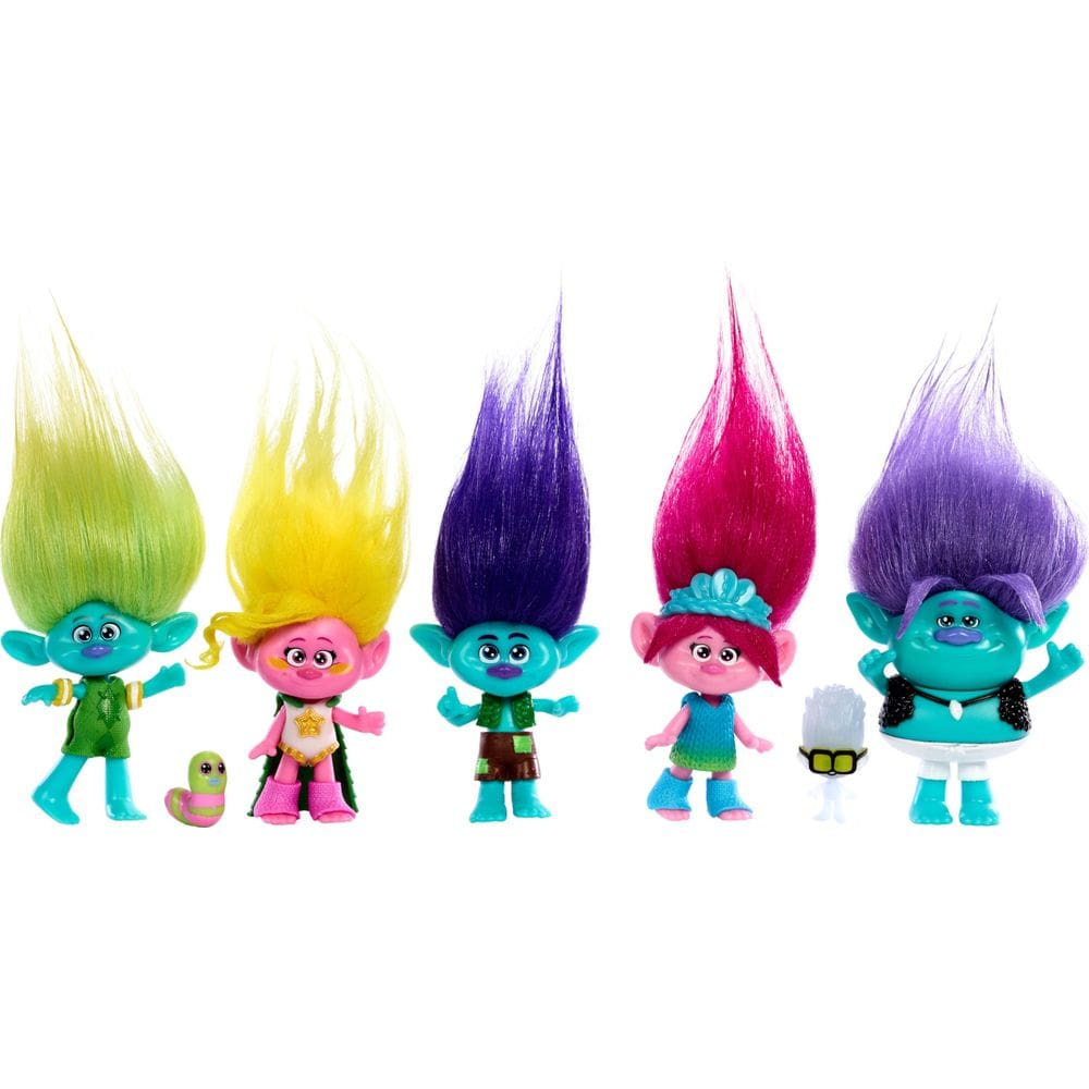 Brinquedos Mattel DreamWorks Trolls se unem com 5 bonecos pequenos