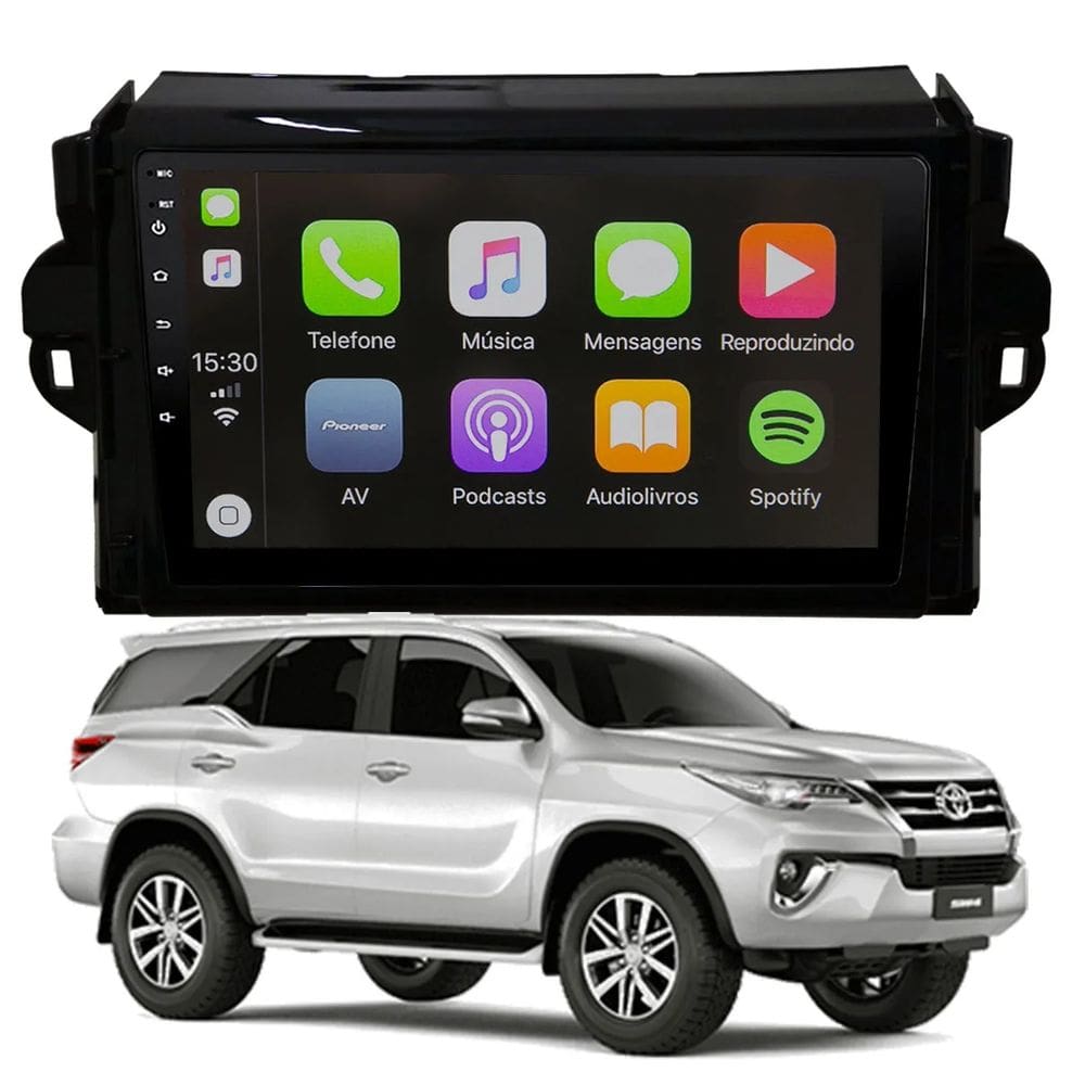 Kit Multimídia Hilux SW4 2017 / 2024 Sem DVD 9 Pol Android Carplay 2/32GB - 915BR ROADSTAR