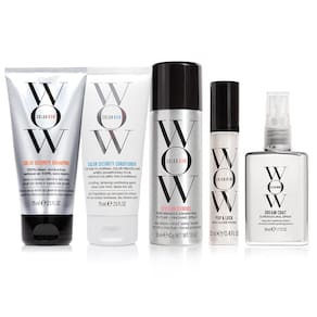 Kit de viagem COLOR WOW Best Vacay Hair de todos os tempos com shampoo, etc