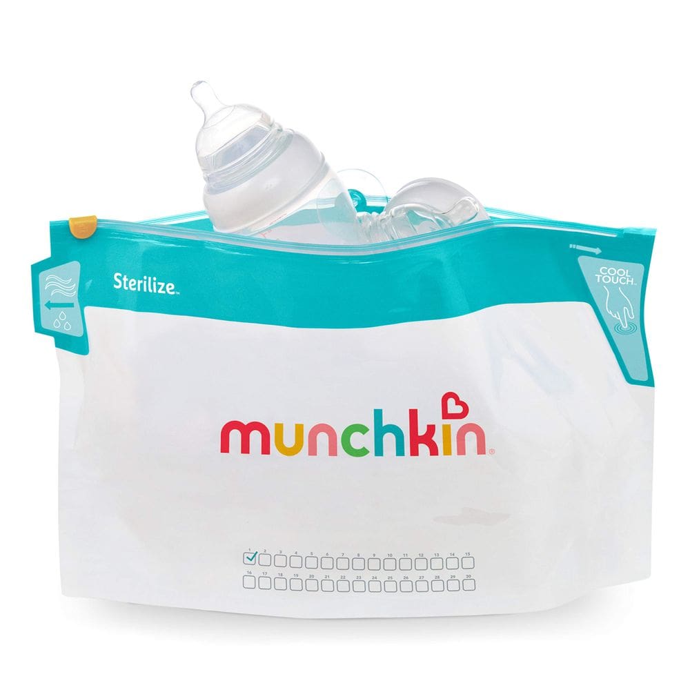 Sacos de esterilização a vapor para garrafas de microondas Munchkin, pacote com 6